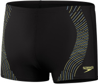 Speedo Duo Logo Print Aquashort Black/Lemon Drizzle/Curious