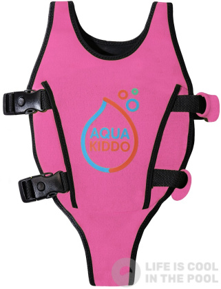 Gyermek úszómellény AquaKiddo Swim Vest Pink