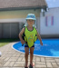 Gyermek úszómellény AquaKiddo Swim Vest Green