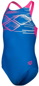 Arena Pastime Swimsuit V Back Girls Blue